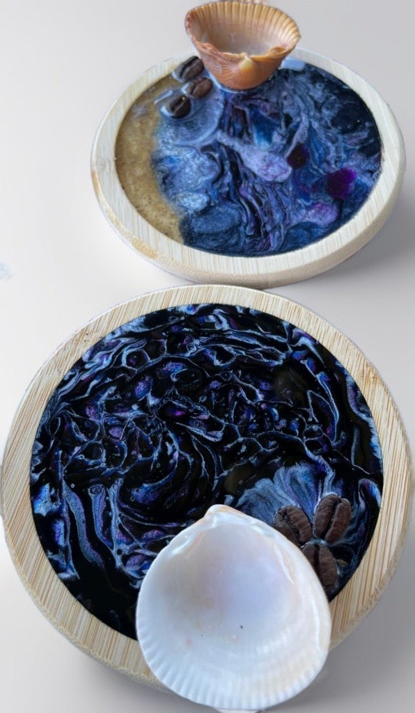Dessous de verre en bois d'acacia ou de bambou