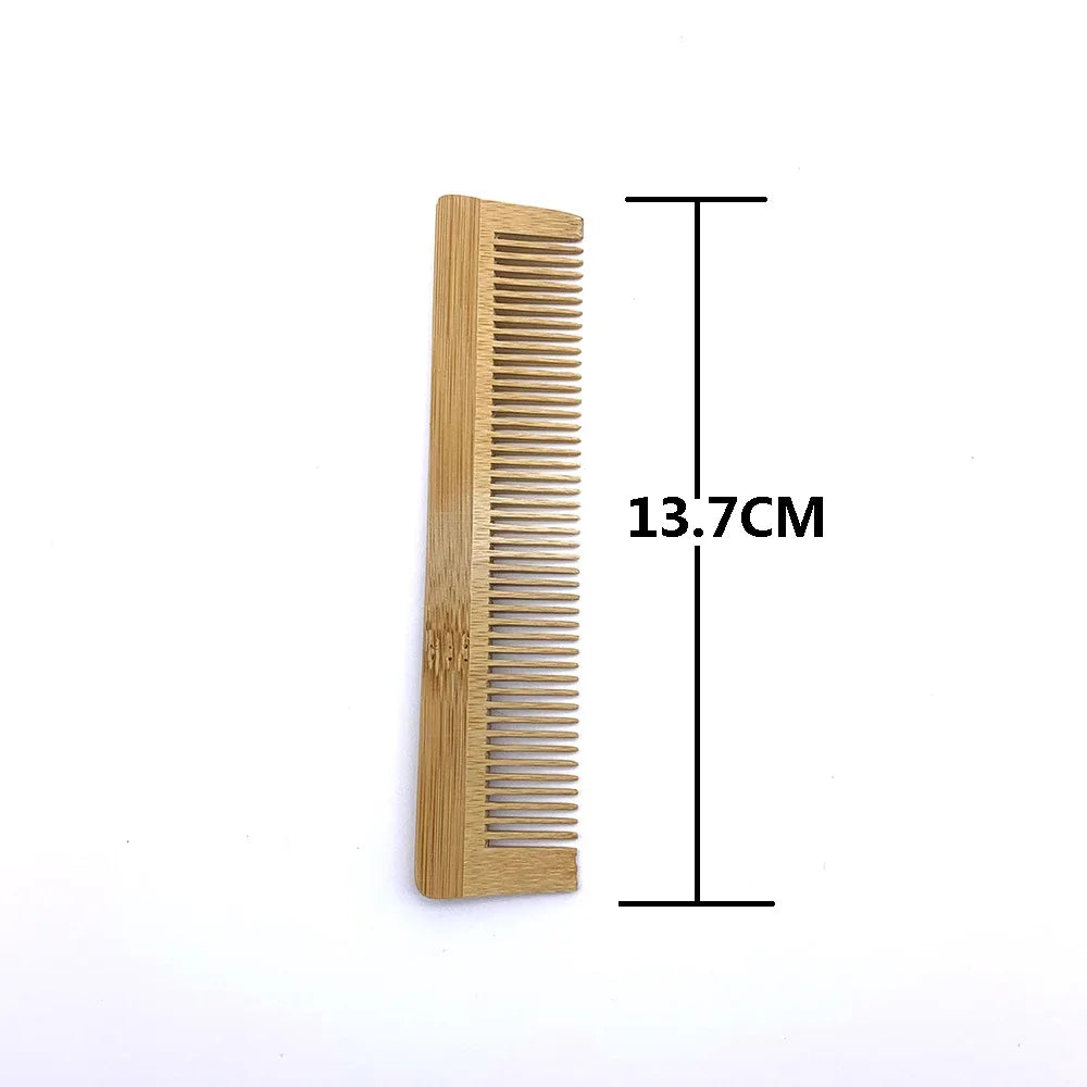 Peigne en bambou naturel, 2 pièces