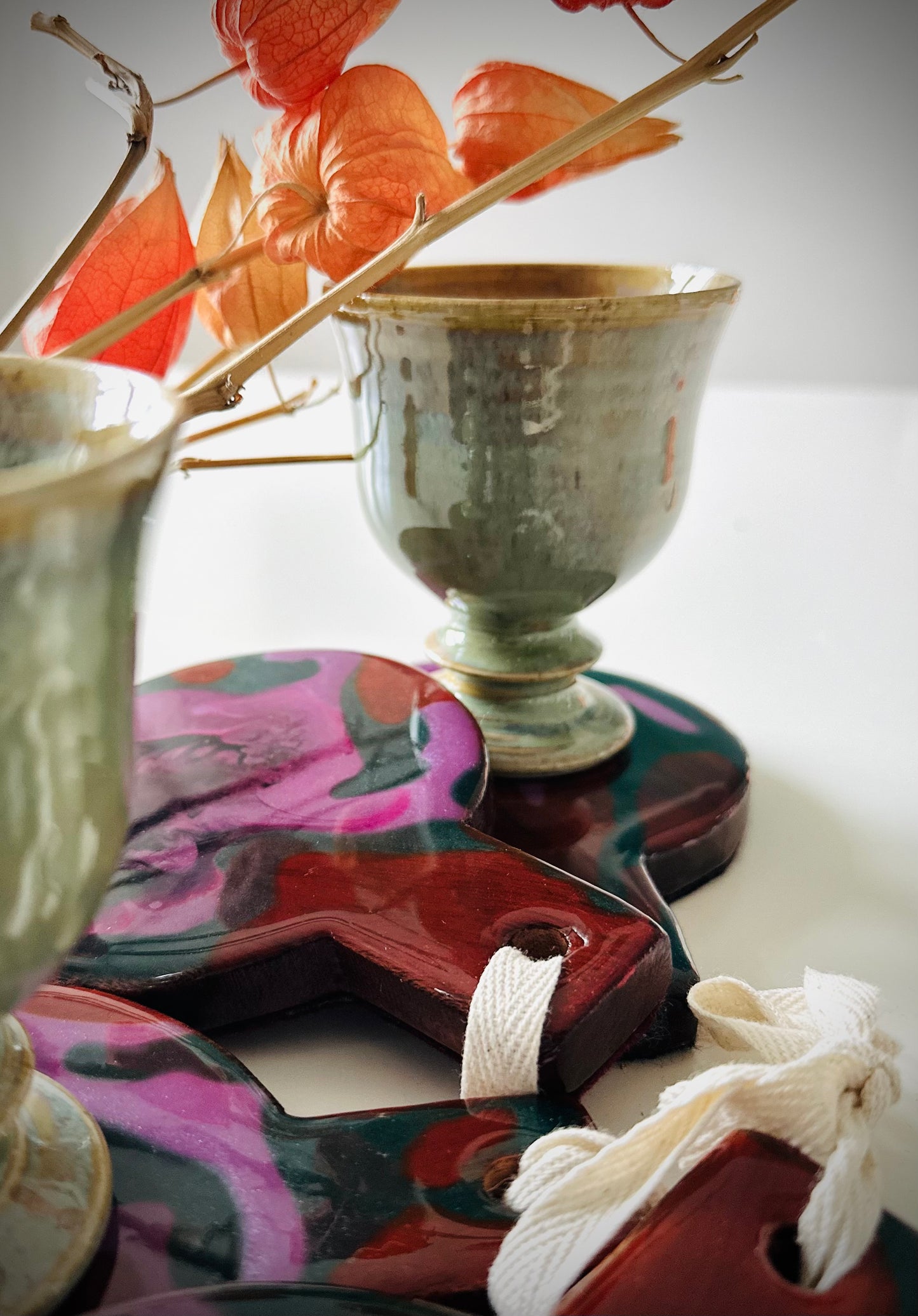 Dessous de verre en bois d'acacia ou de bambou