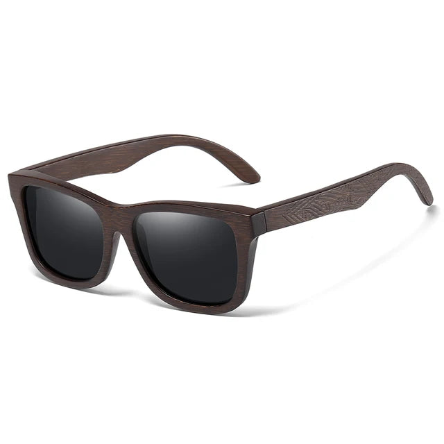 Lunettes de soleil rétro en bambou