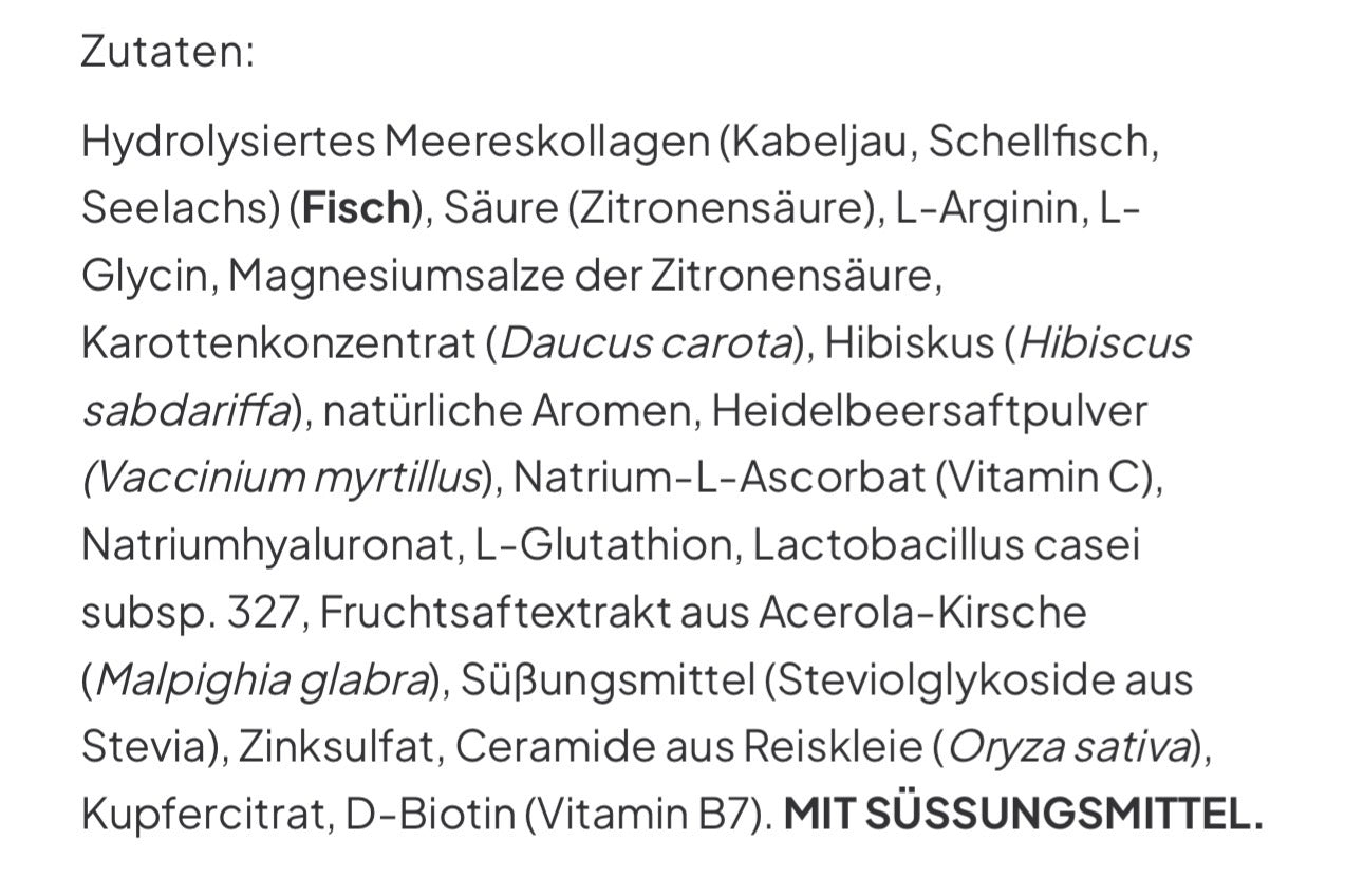 Zutaten Collagen Boozt flex
