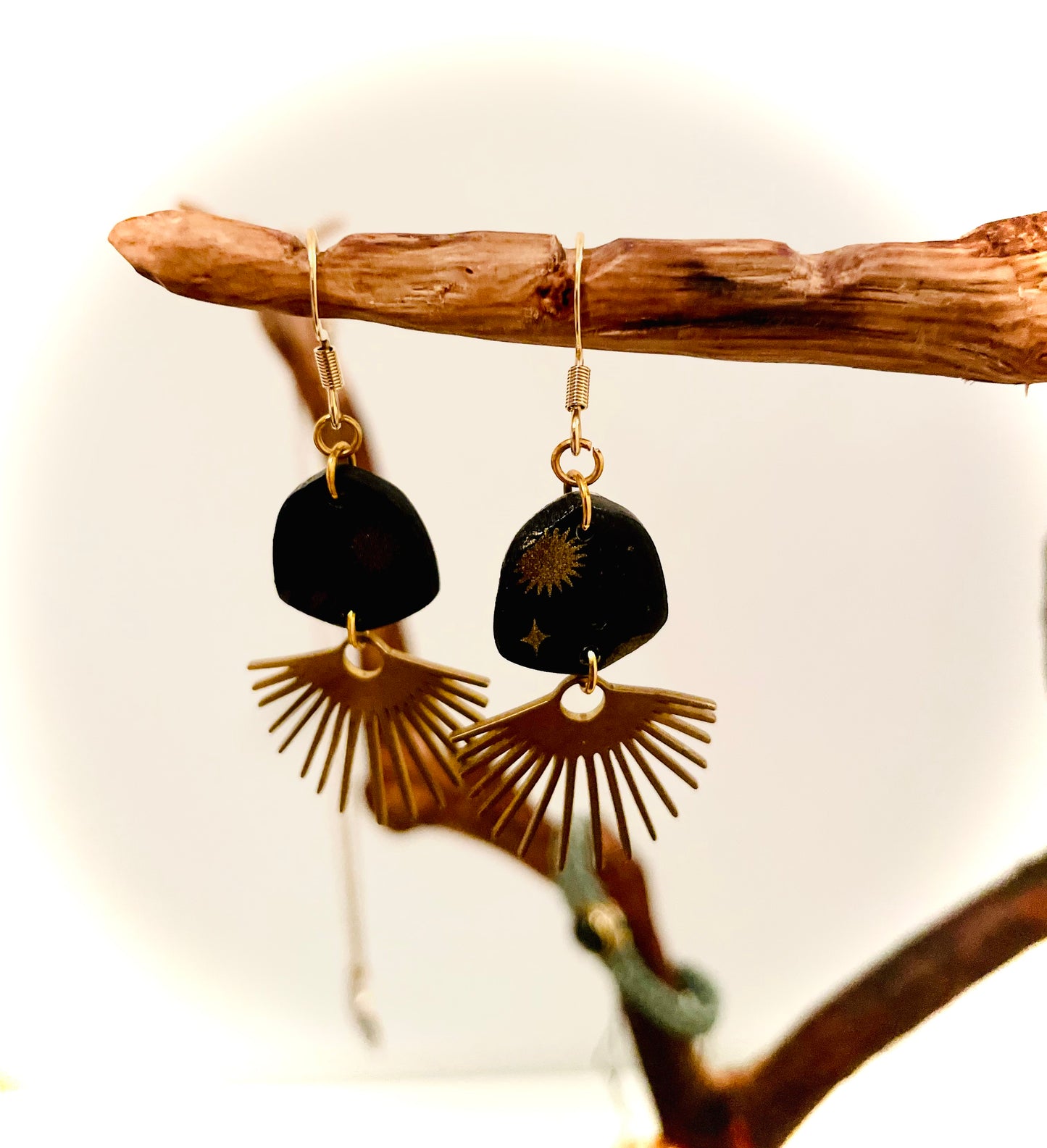 Support de branche en bois flotté Epoxi Art pour bijoux, décoration