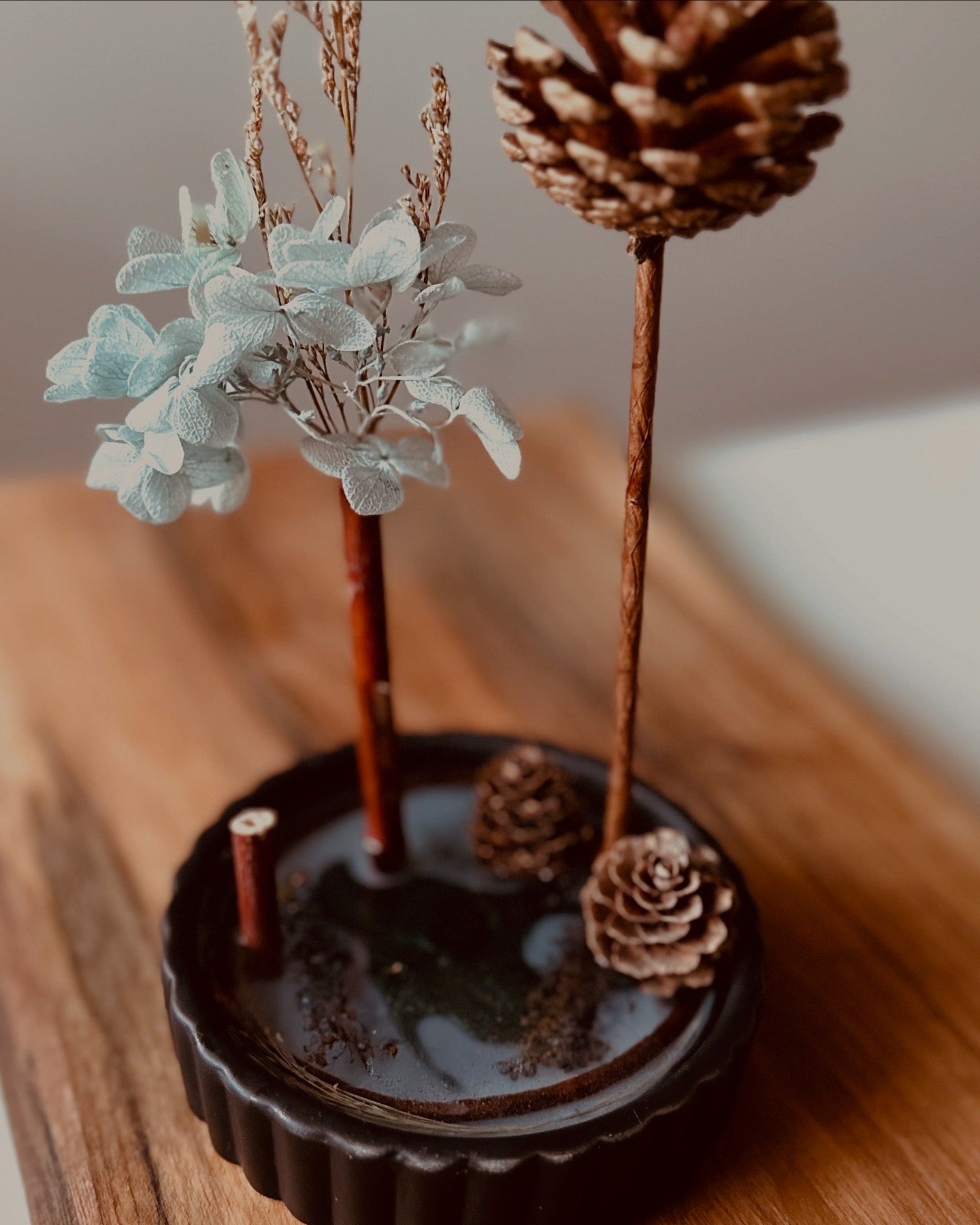 Naturdeko mit Epoxidharz