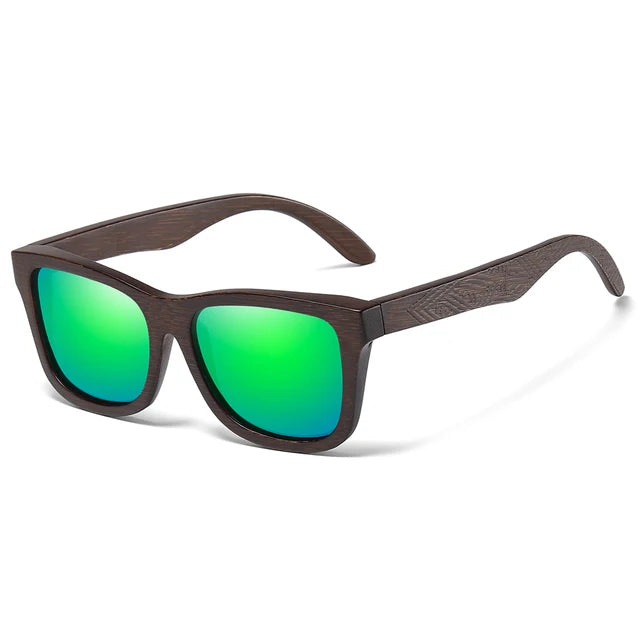 Lunettes de soleil rétro en bambou