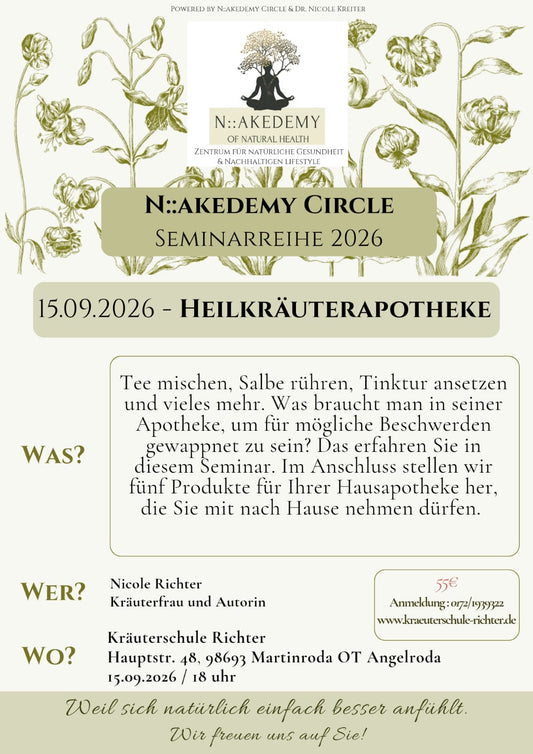 Heilkräuterapotheke Seminar und Workshop