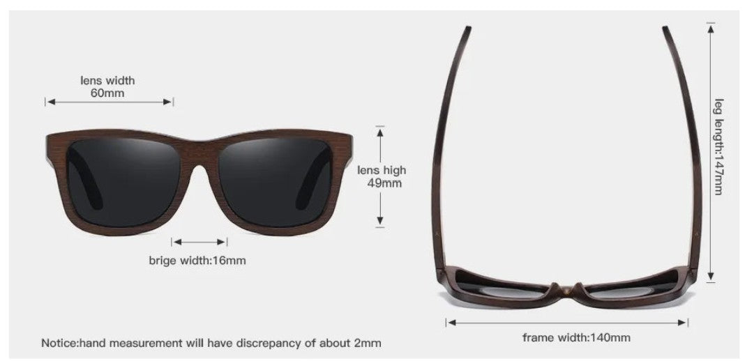 Lunettes de soleil rétro en bambou