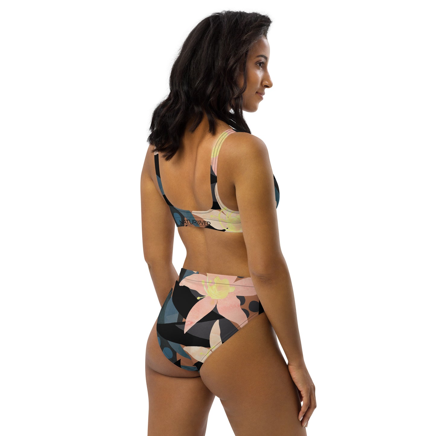 Flower Power Naturlover Recycling Bademode Bikini wunderschöne Blüten sexy back