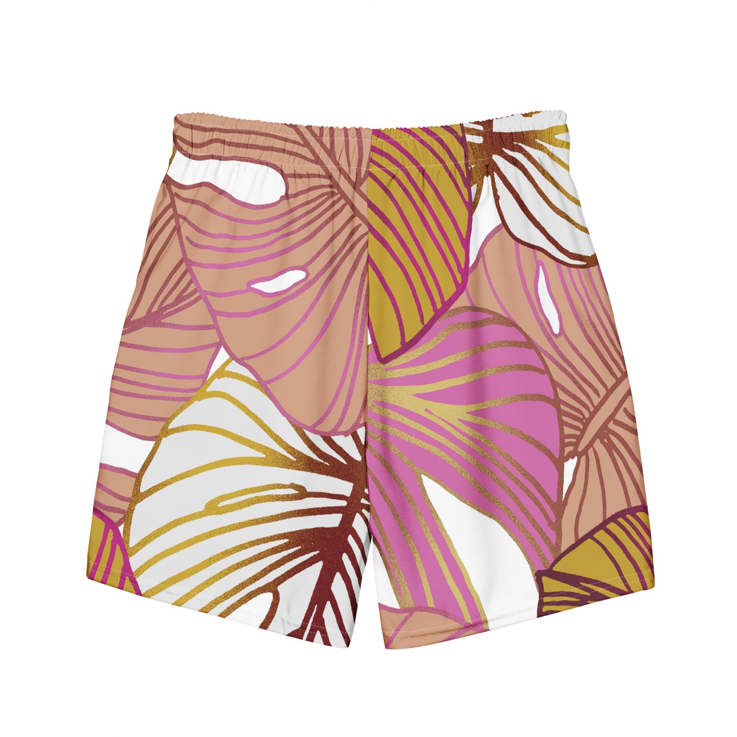 Naturlover Recycling Badehose Schwimmshorts Bunte Blätter Fancy Leaves Rückseite
