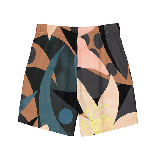 Naturlover Recycling Badehose Schwimmshorts Flower Power Rückseite