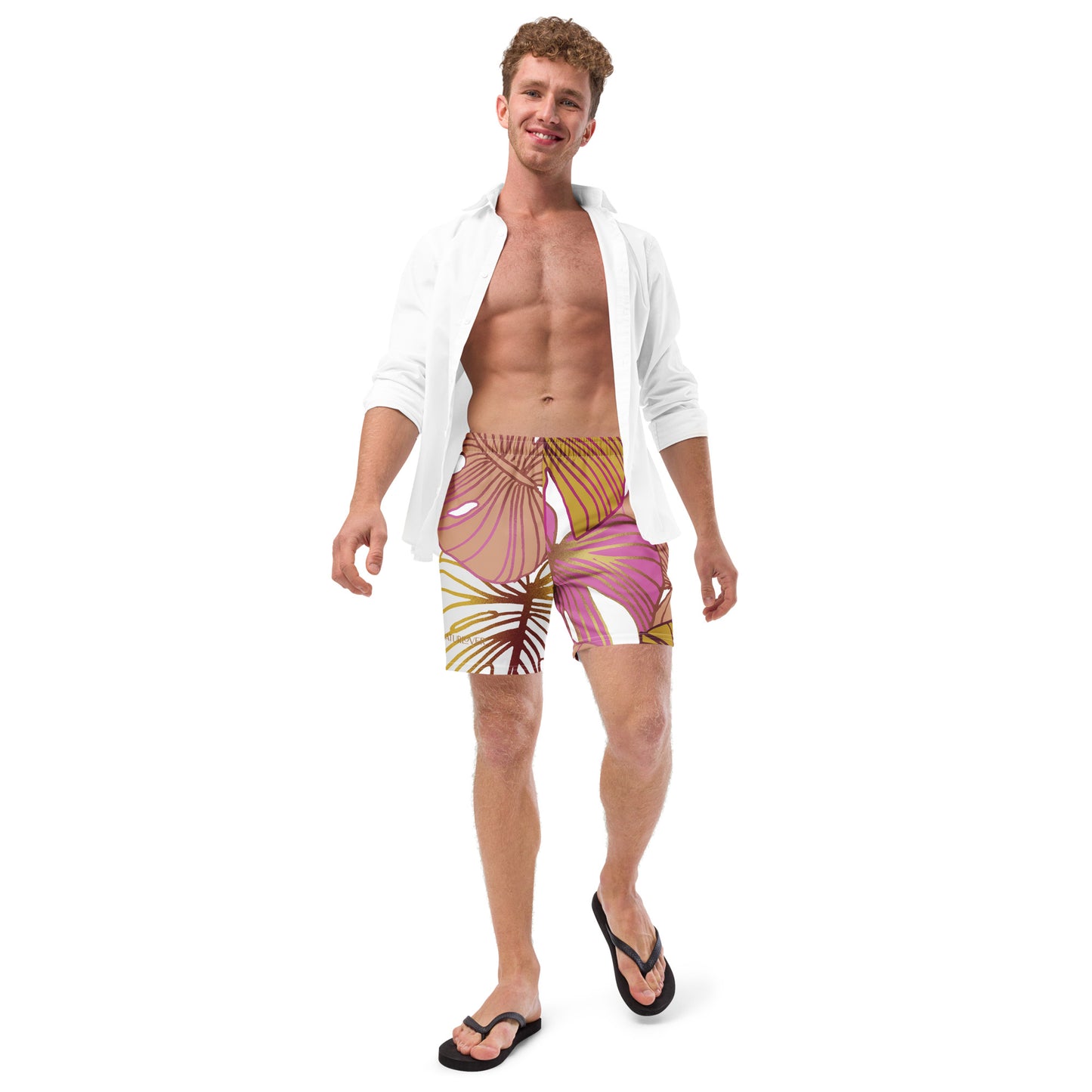 Naturlover Recycling Badehose Schwimmshorts Bunte Blätter Fancy Leaves