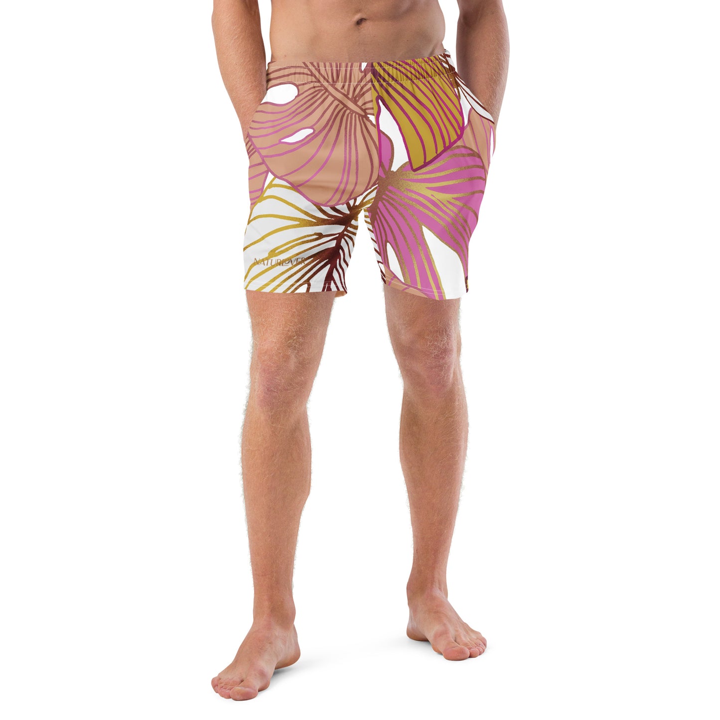 Naturlover Recycling Badehose Schwimmshorts Bunte Blätter Fancy Leaves