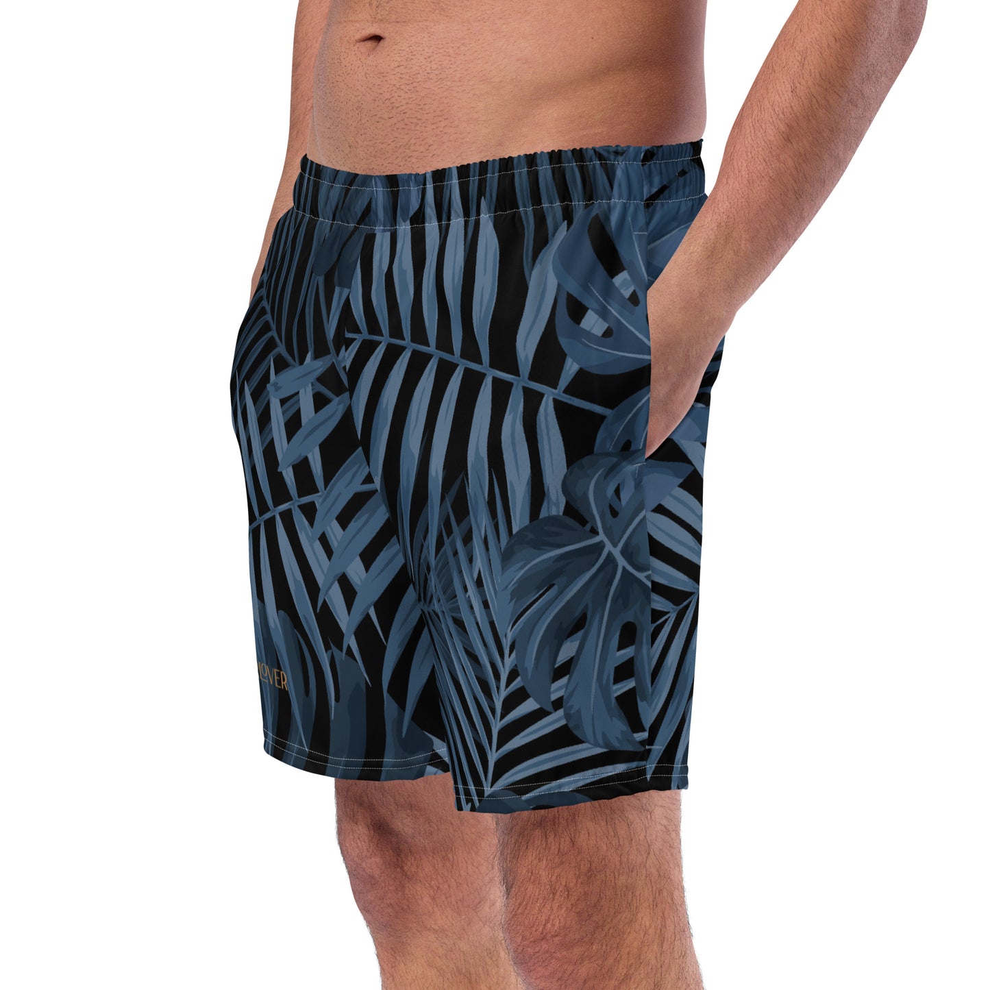 Naturlover Recycling Badehose Schwimmshorts Blue Palm Tree