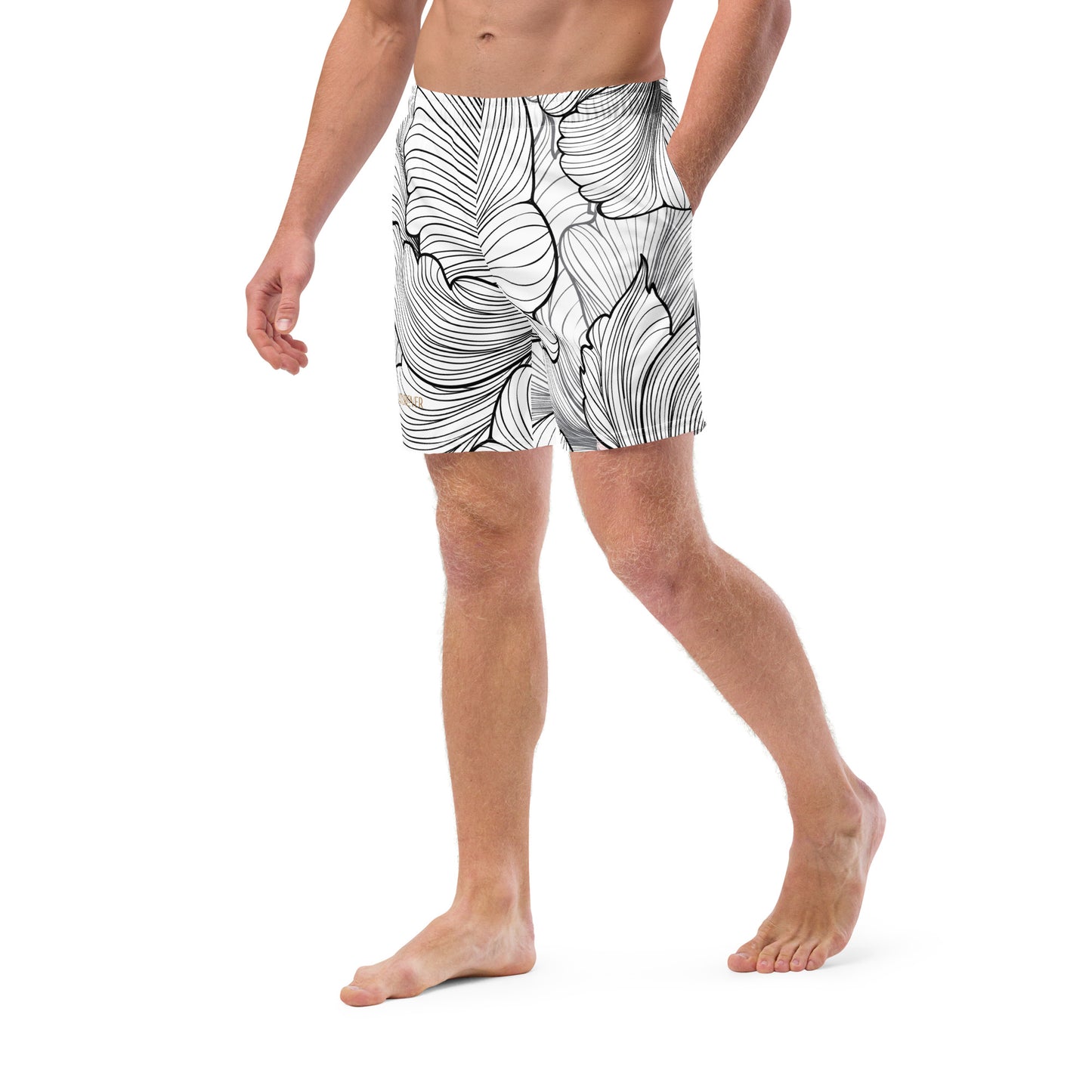 Naturlover Recycling Badehose Schwimmshorts Black & White vegan und nachhaltig