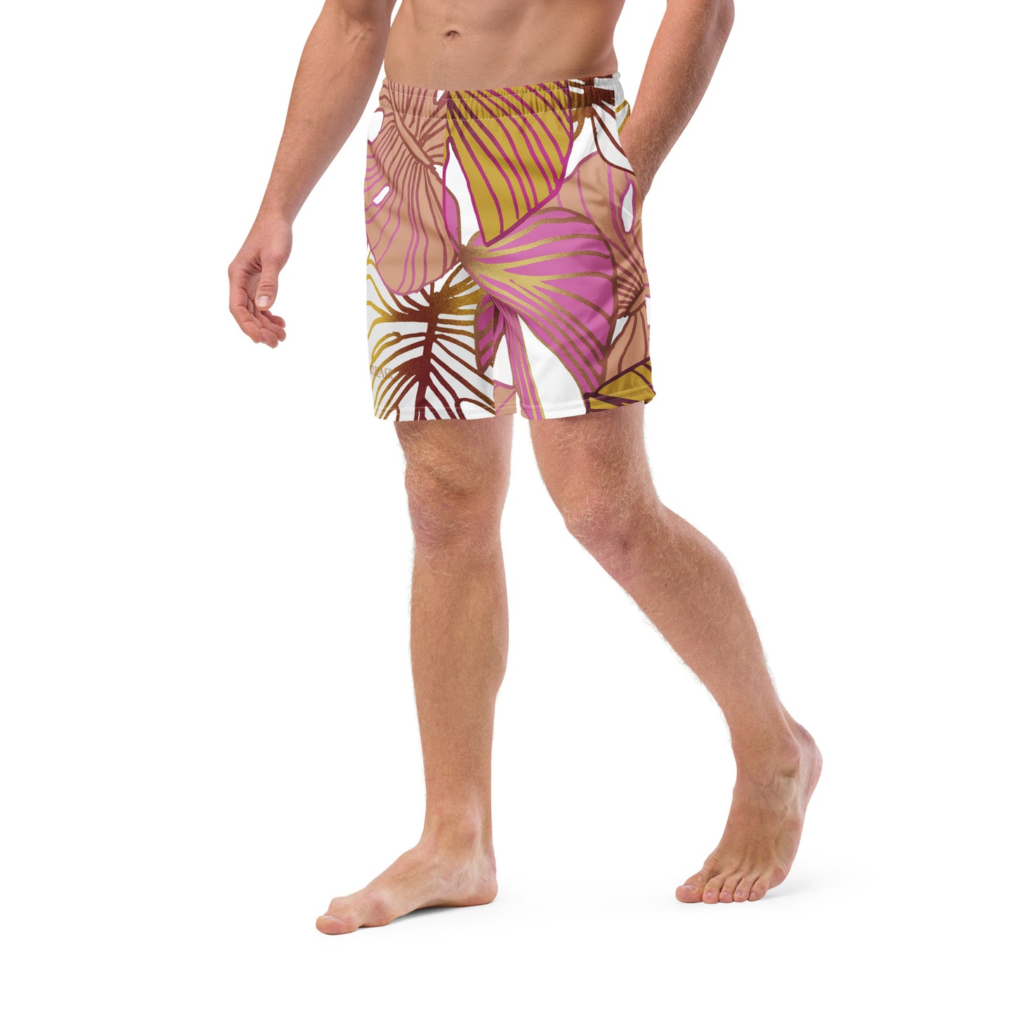 Nachhaltige Naturlover Recycling Badehose Schwimmshorts Bunte Blätter Fancy Leaves