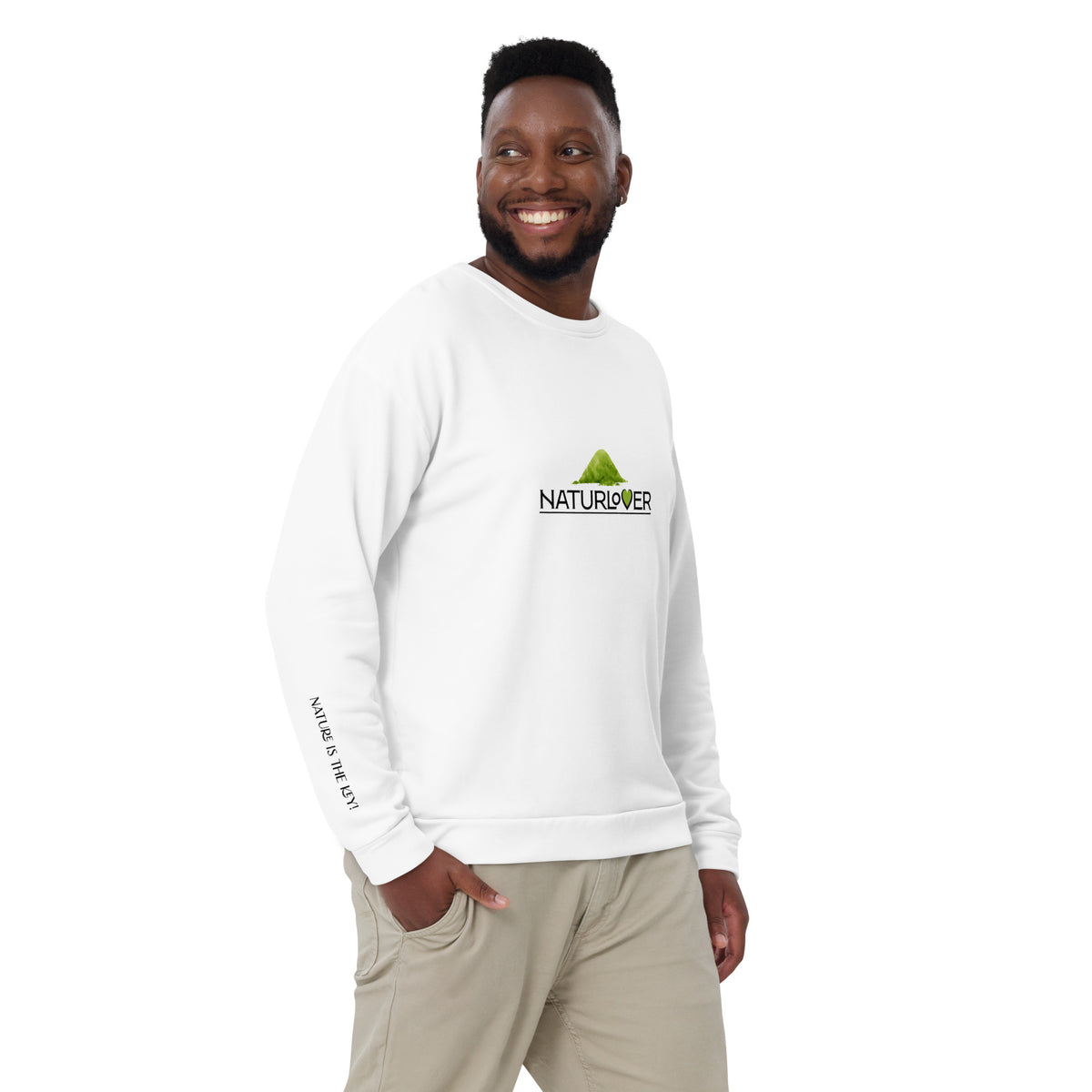 Recycling Pullover weiß