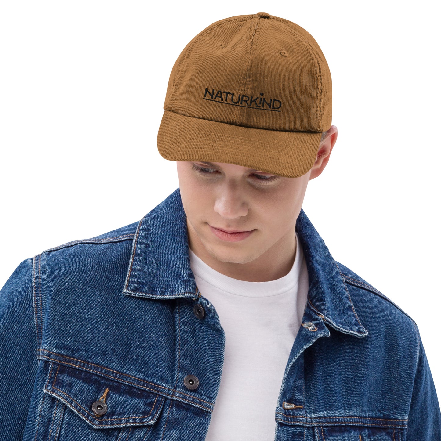 Casquette de baseball en velours côtelé NATURKIND, camel + olive