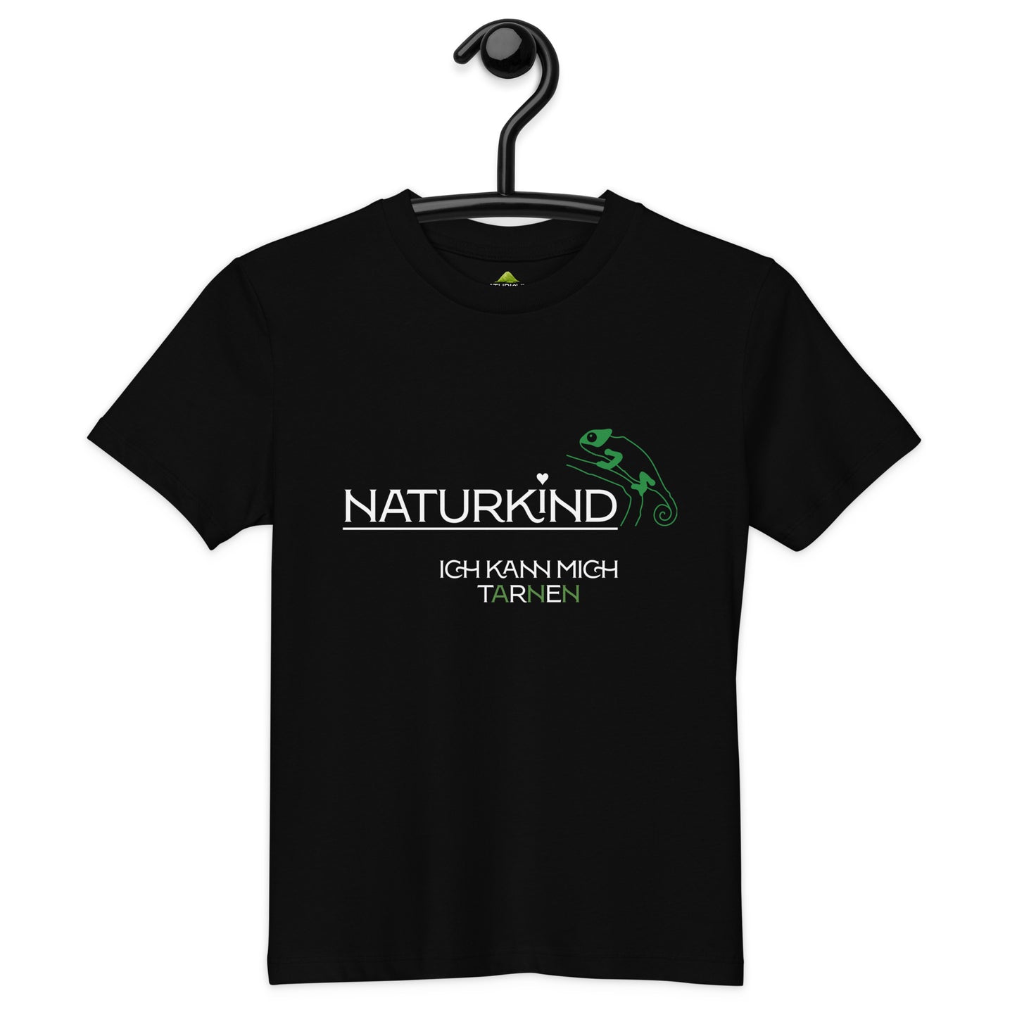 NATURKIND Eco Cotton T-Shirt Chameleon for children, black & navy