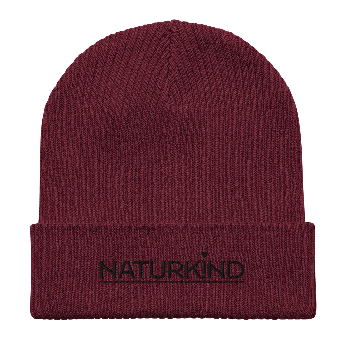 NATURKIND Bio-Beanie/Mütze mit schwarzer Stickerei