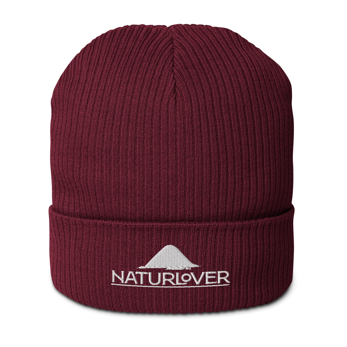 Bonnet/chapeau bio NaturLoVer avec broderie blanche
