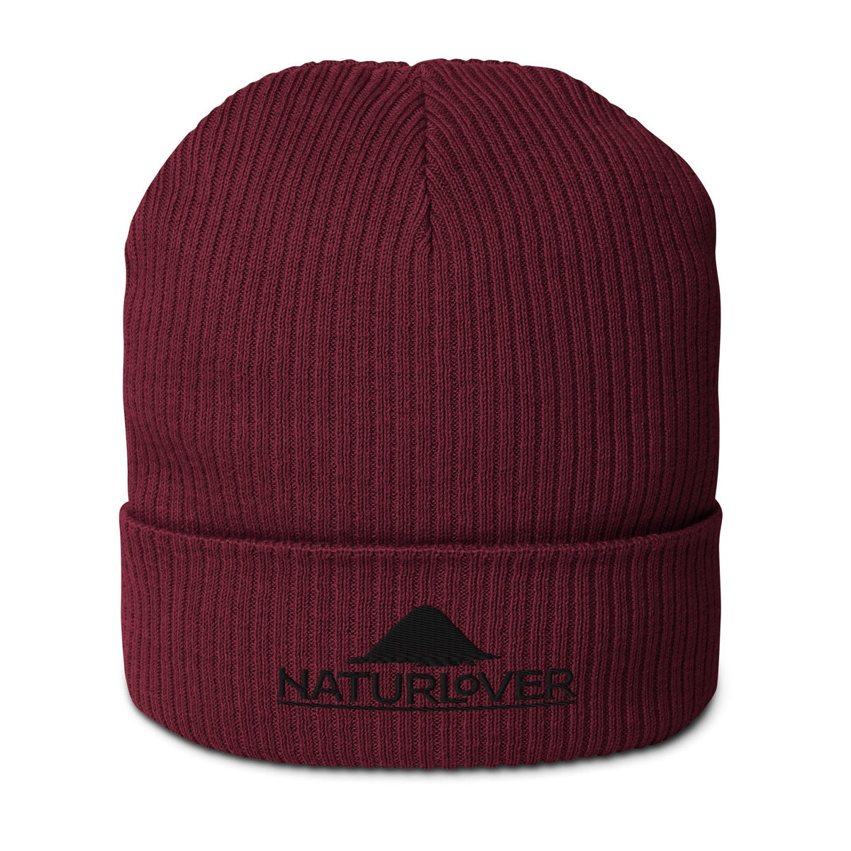 Bio Baumwolle Mütze Eco Fashion Beanie burgunderrot
