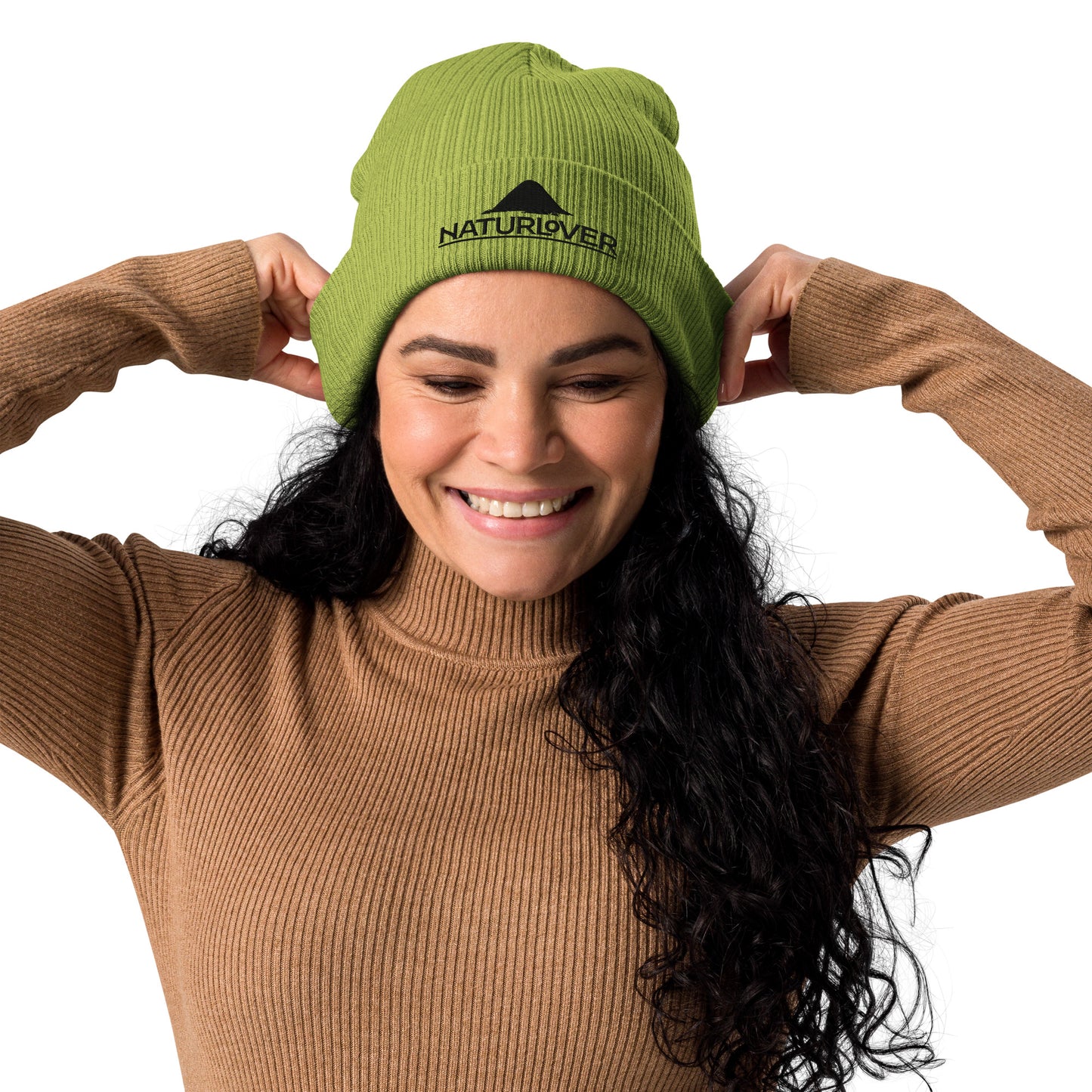 NaturLoVer Bio-Beanie/Mütze mit schwarzer Stickerei