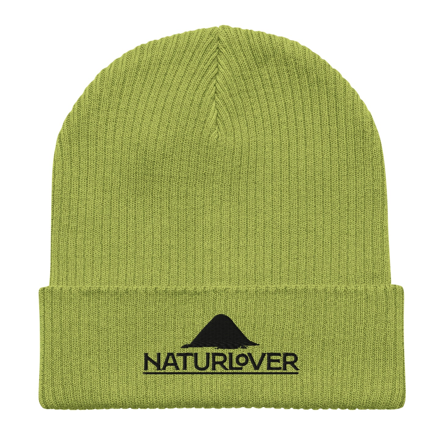 NaturLoVer Bio-Beanie/Mütze mit schwarzer Stickerei