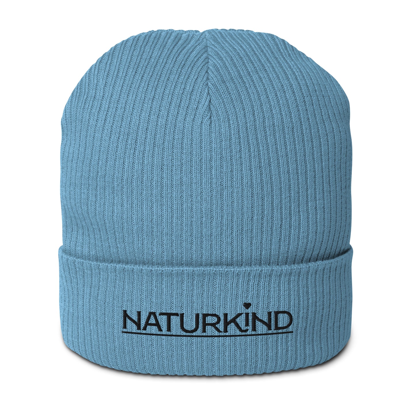 NATURKIND Bio-Beanie/Mütze mit schwarzer Stickerei