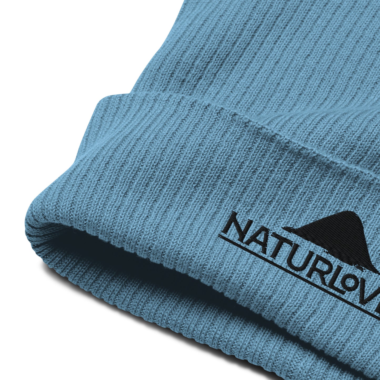 NaturLoVer Bio-Beanie/Mütze mit schwarzer Stickerei