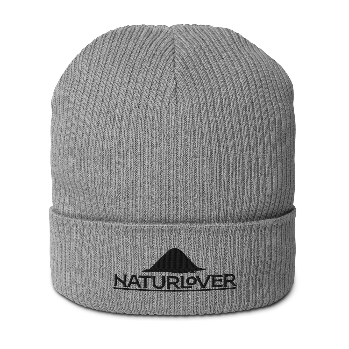 NaturLoVer Bio-Beanie/Mütze mit schwarzer Stickerei