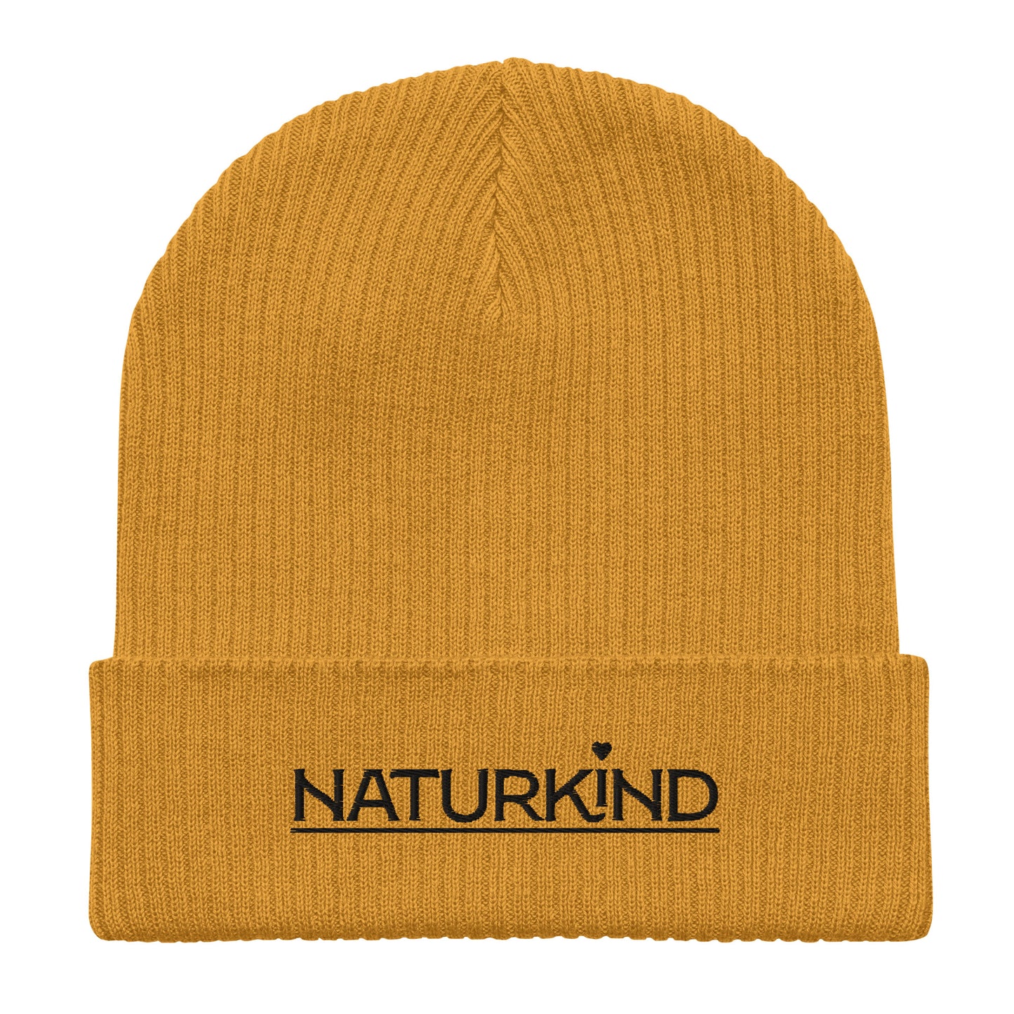 NATURKIND Bio-Beanie/Mütze mit schwarzer Stickerei