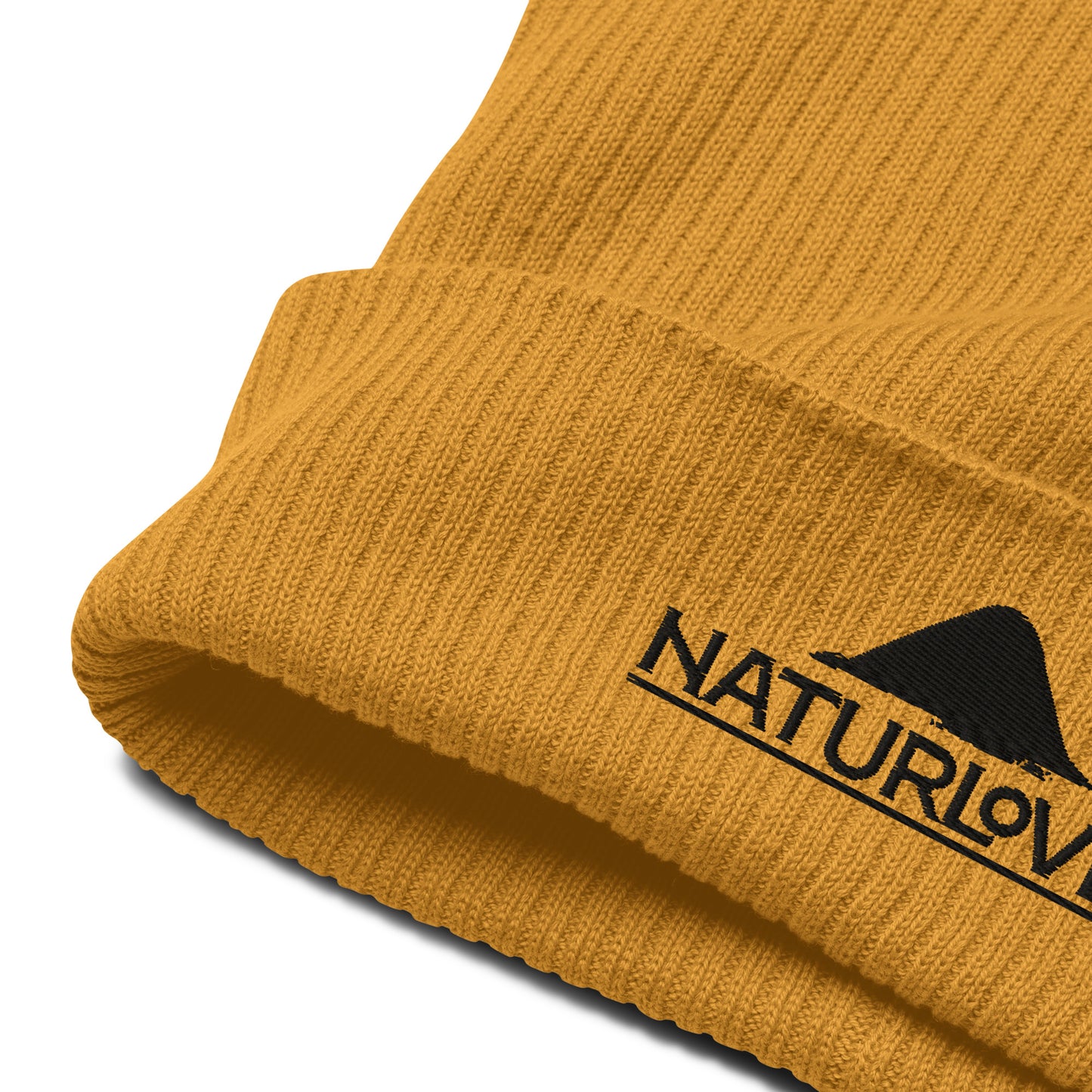 NaturLoVer Bio-Beanie/Mütze mit schwarzer Stickerei