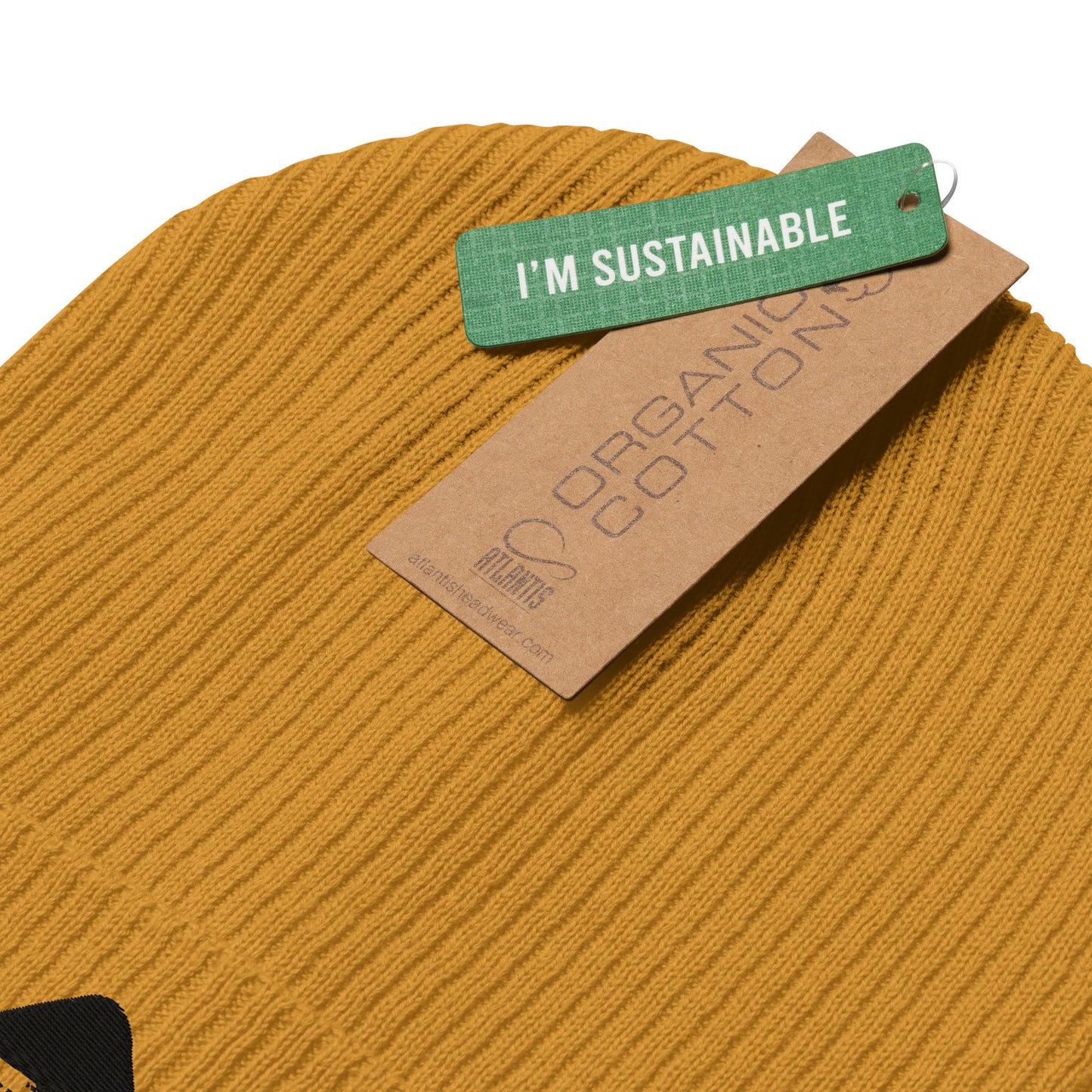 NaturLoVer Bio-Beanie/Mütze mit schwarzer Stickerei