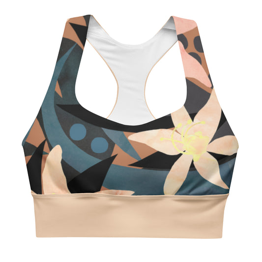Aerobic Workout Bustier Sport Top Blumen