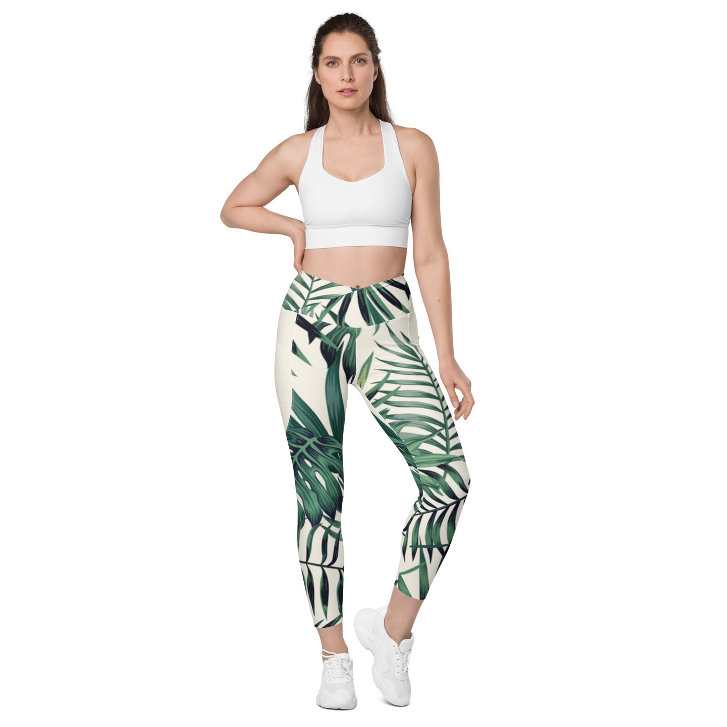 Sport Leggings beige grün 