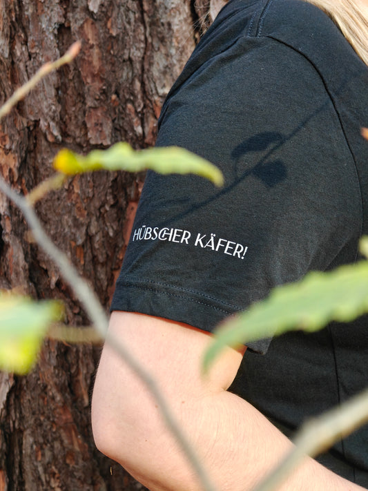 Recycling Shirt Wald Käfer schwarz