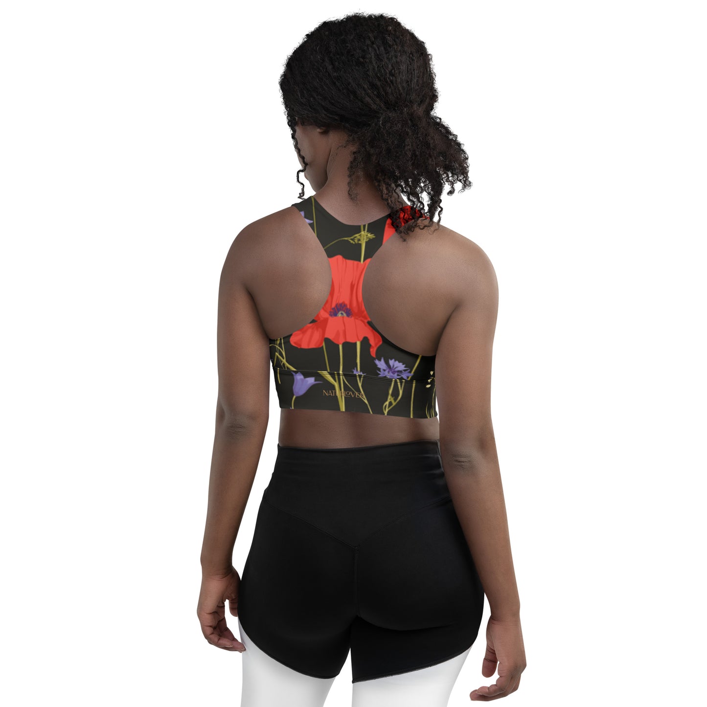Sport Bustier Klatschmohn Muster