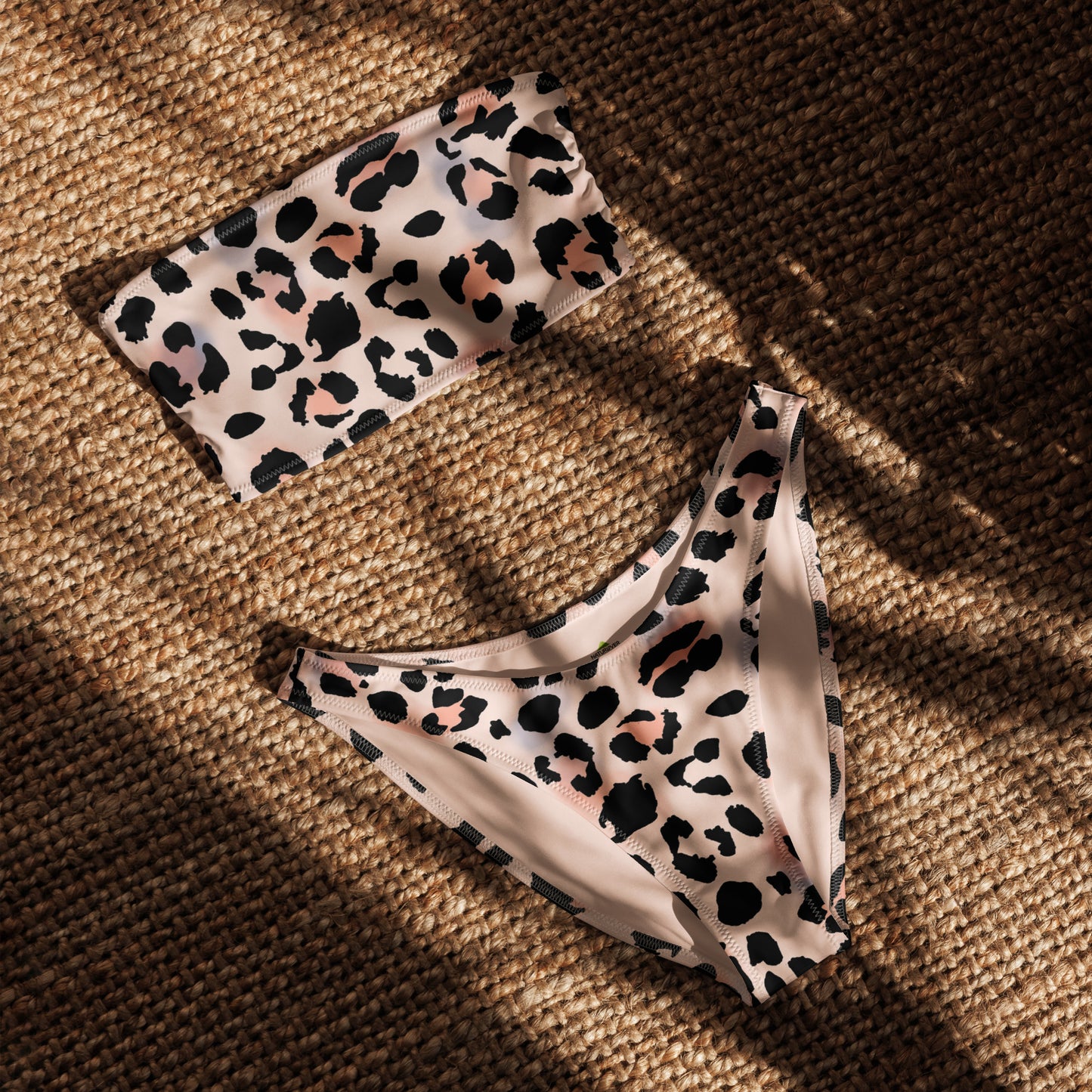 Bandeau Bikini rosa Leopard