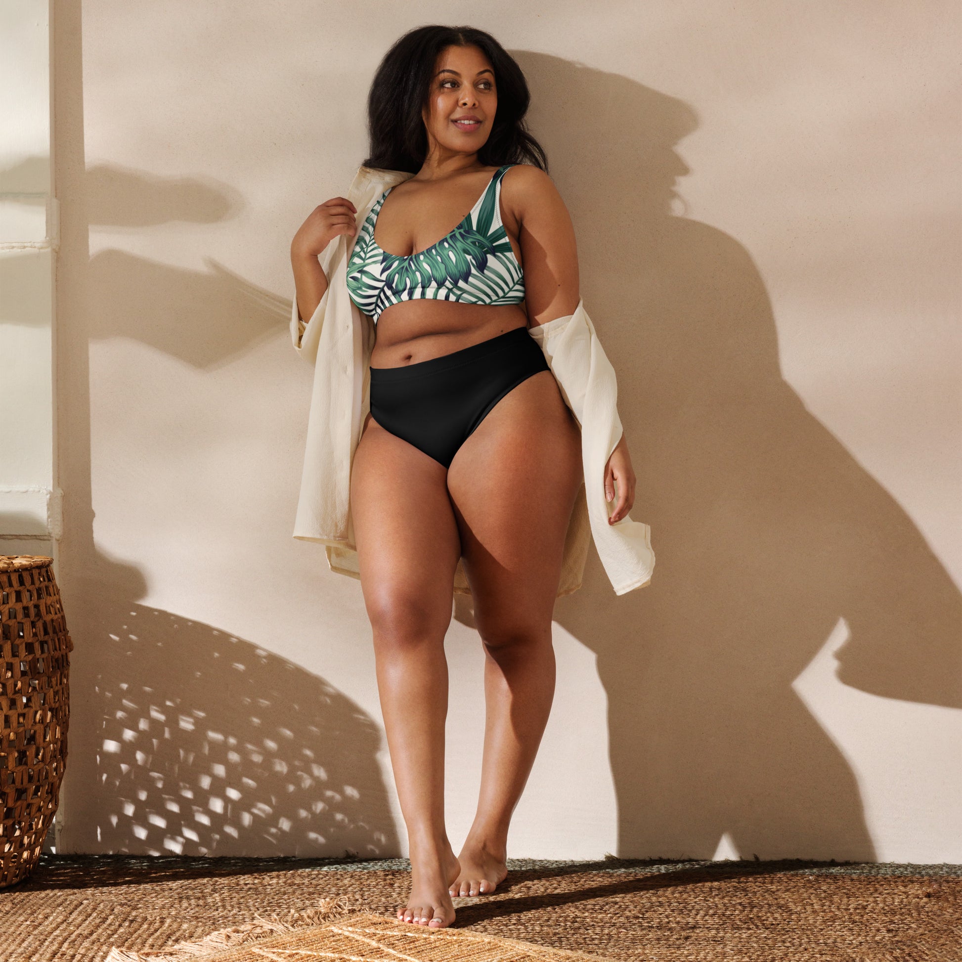 Sport Bikini grün beige schwarz
