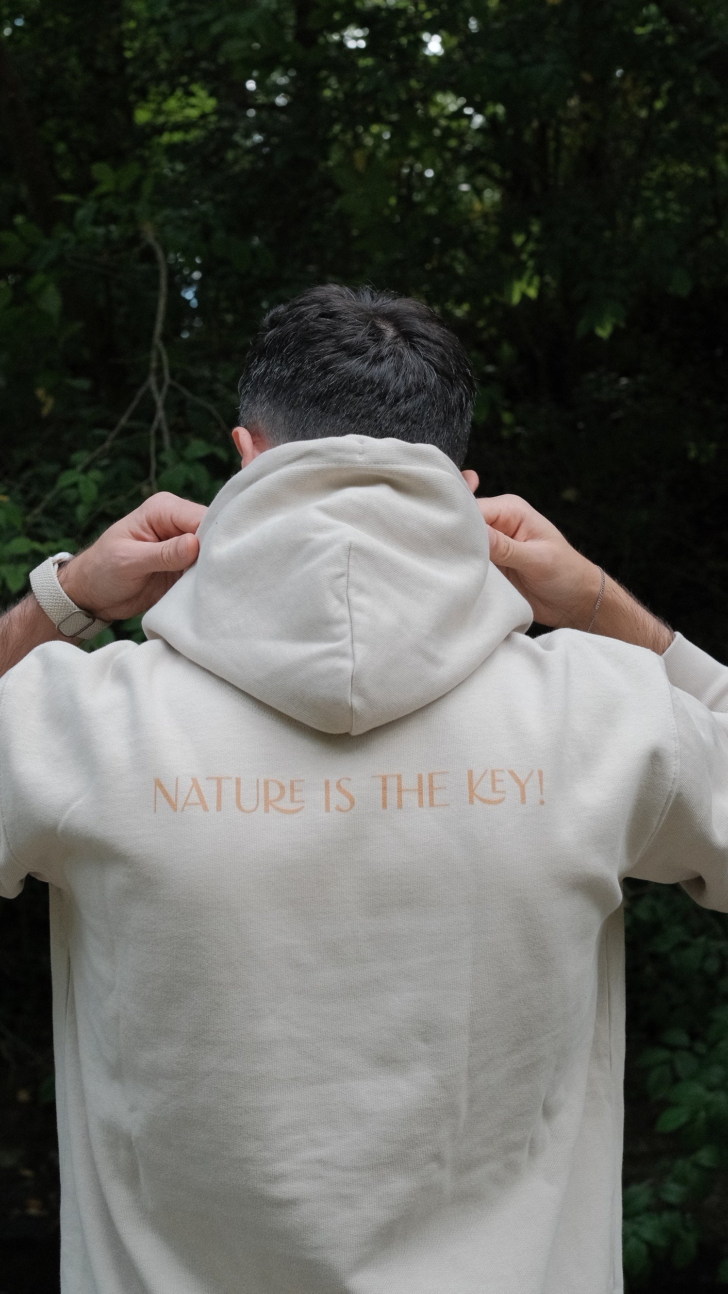 Bio Baumwoll Hoodie goldener Stick