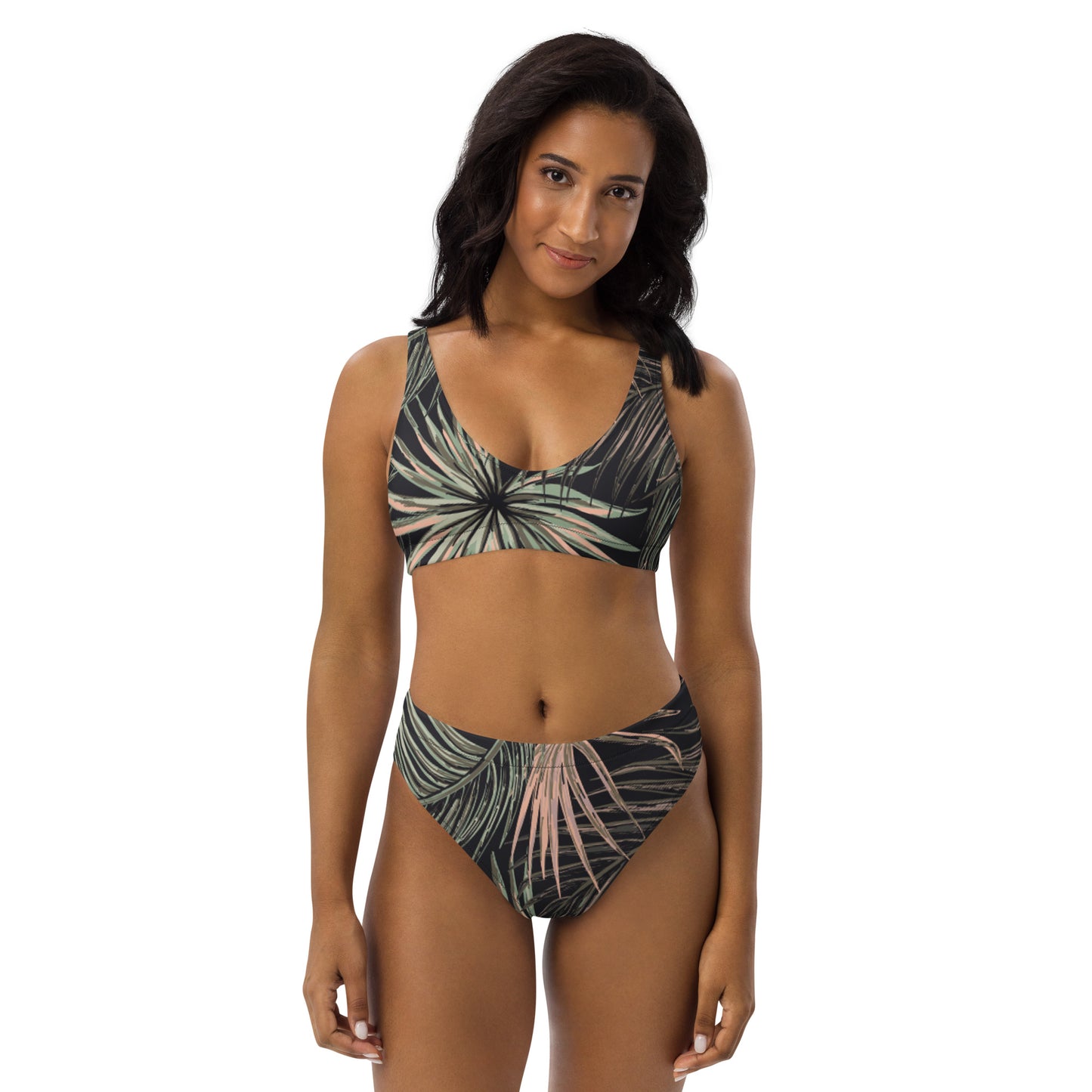 NATURKIND Allover Recycling Bikini, schwarz gemustert