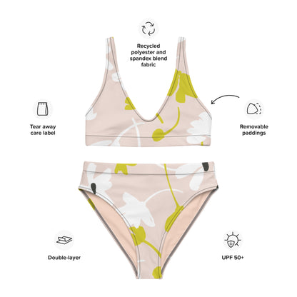 NATURKIND Allover Recycling Bikini, rosa gemustert