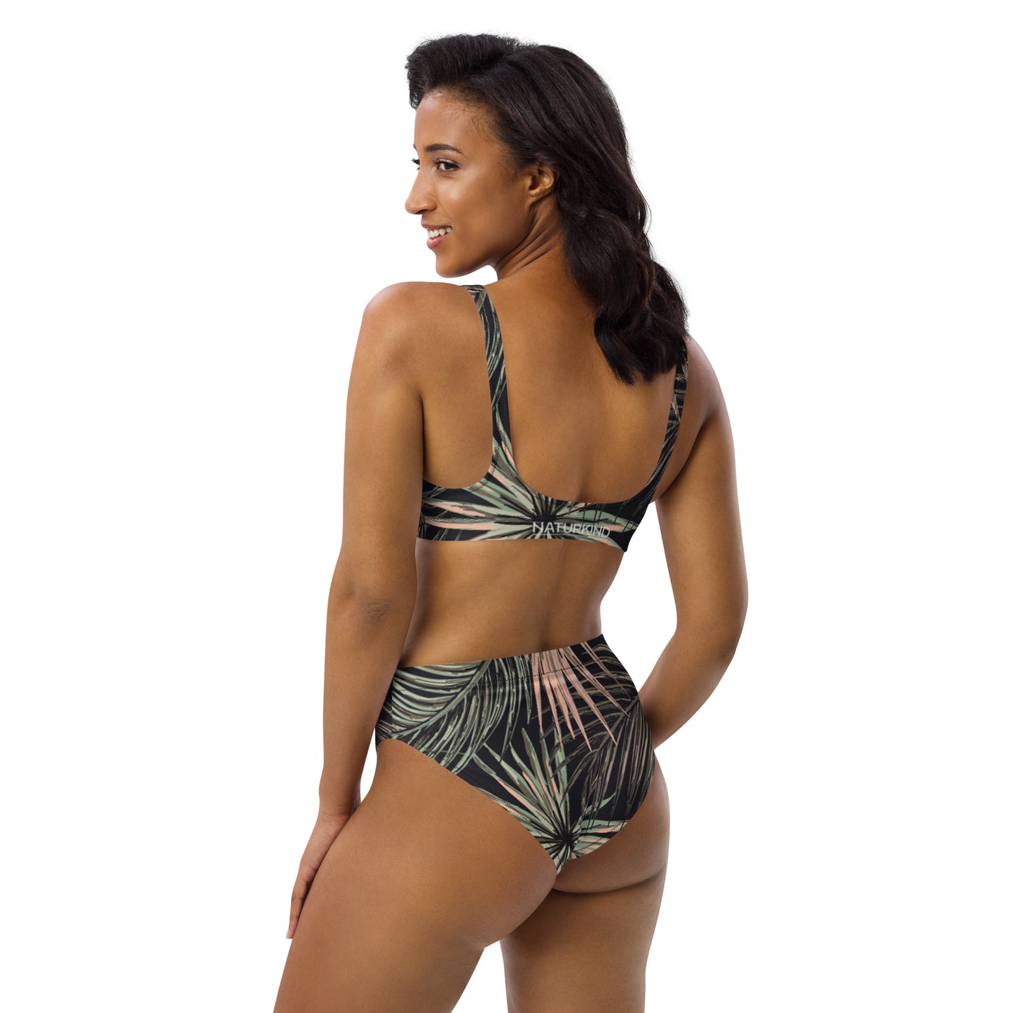 NATURKIND Allover Recycling Bikini, schwarz gemustert