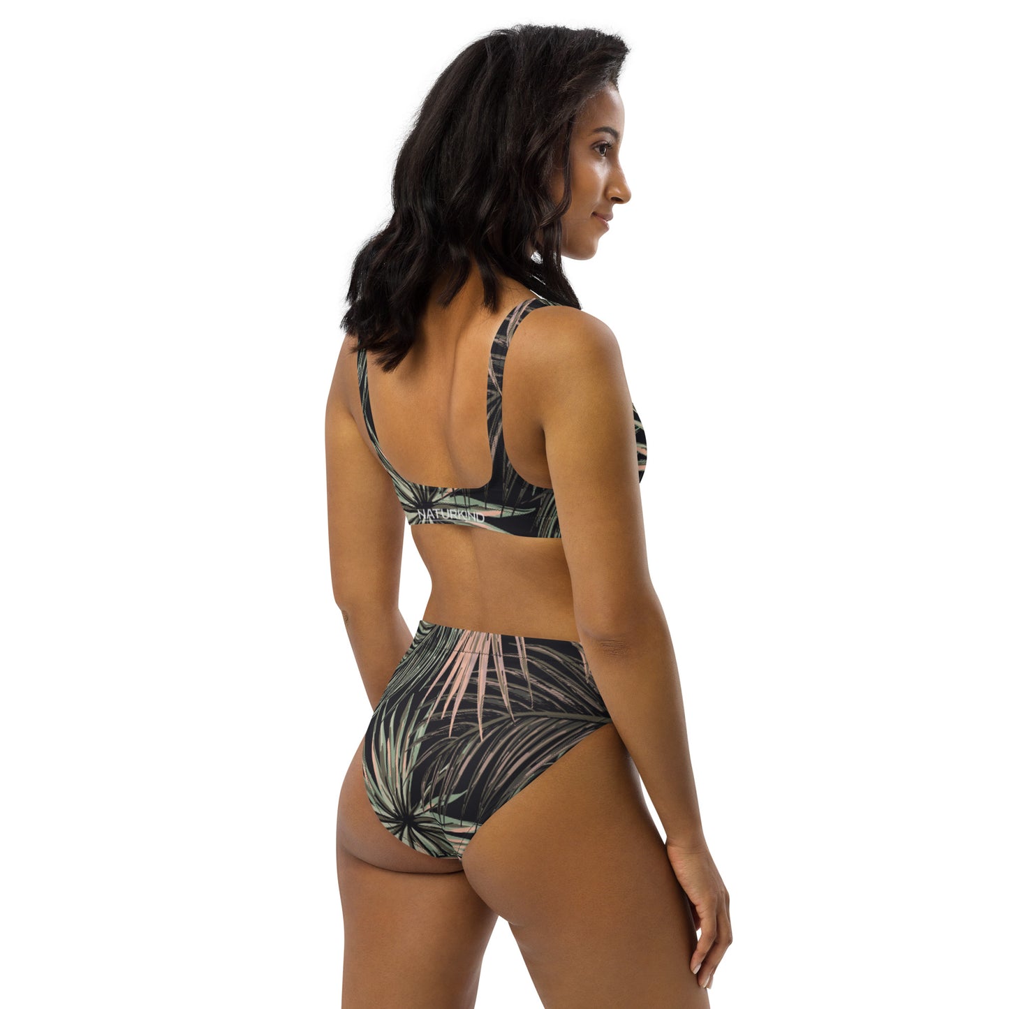 NATURKIND Allover Recycling Bikini, schwarz gemustert