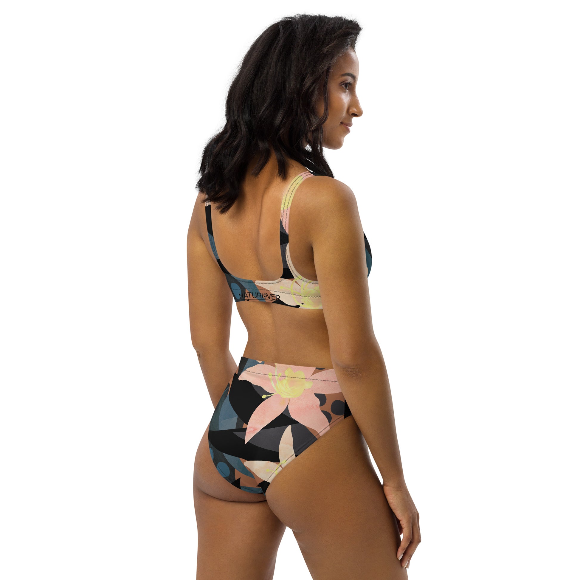 Flower Power Naturlover Recycling Bademode Bikini wunderschöne Blüten sexy back 