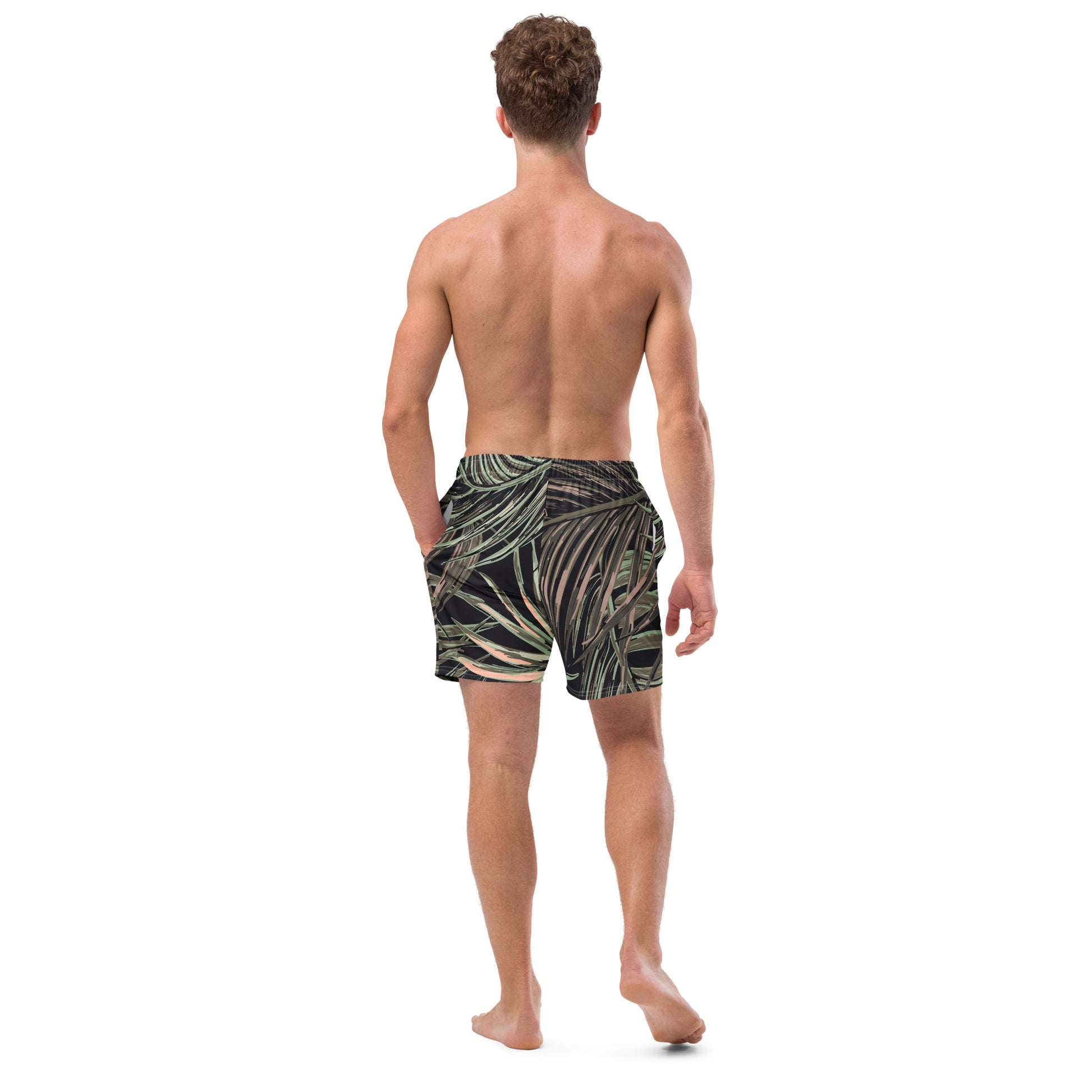 Recycling Badehose Schwimmshorts Black Beauty von hinten 