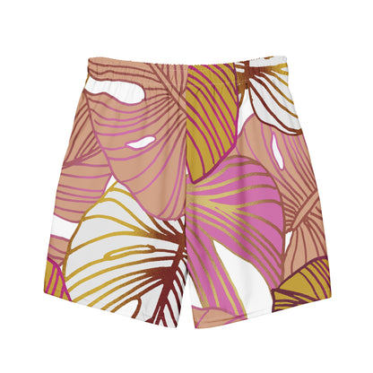 Naturlover Recycling Badehose Schwimmshorts Bunte Blätter Fancy Leaves Rückseite