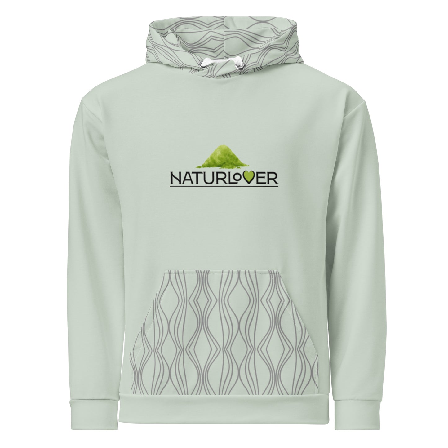 Recycling Kapuzenpullover mint grün