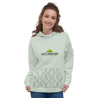 Recycling Kapuzenpullover mint grün gemustert