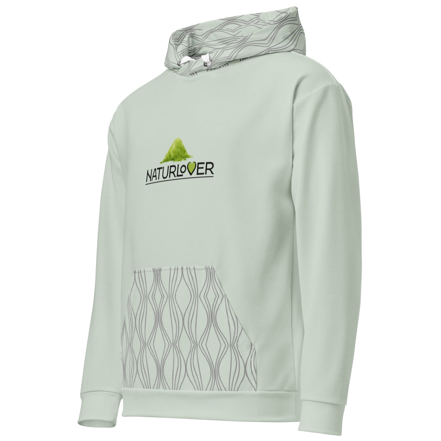 Recycling Kapuzenpullover mint grün