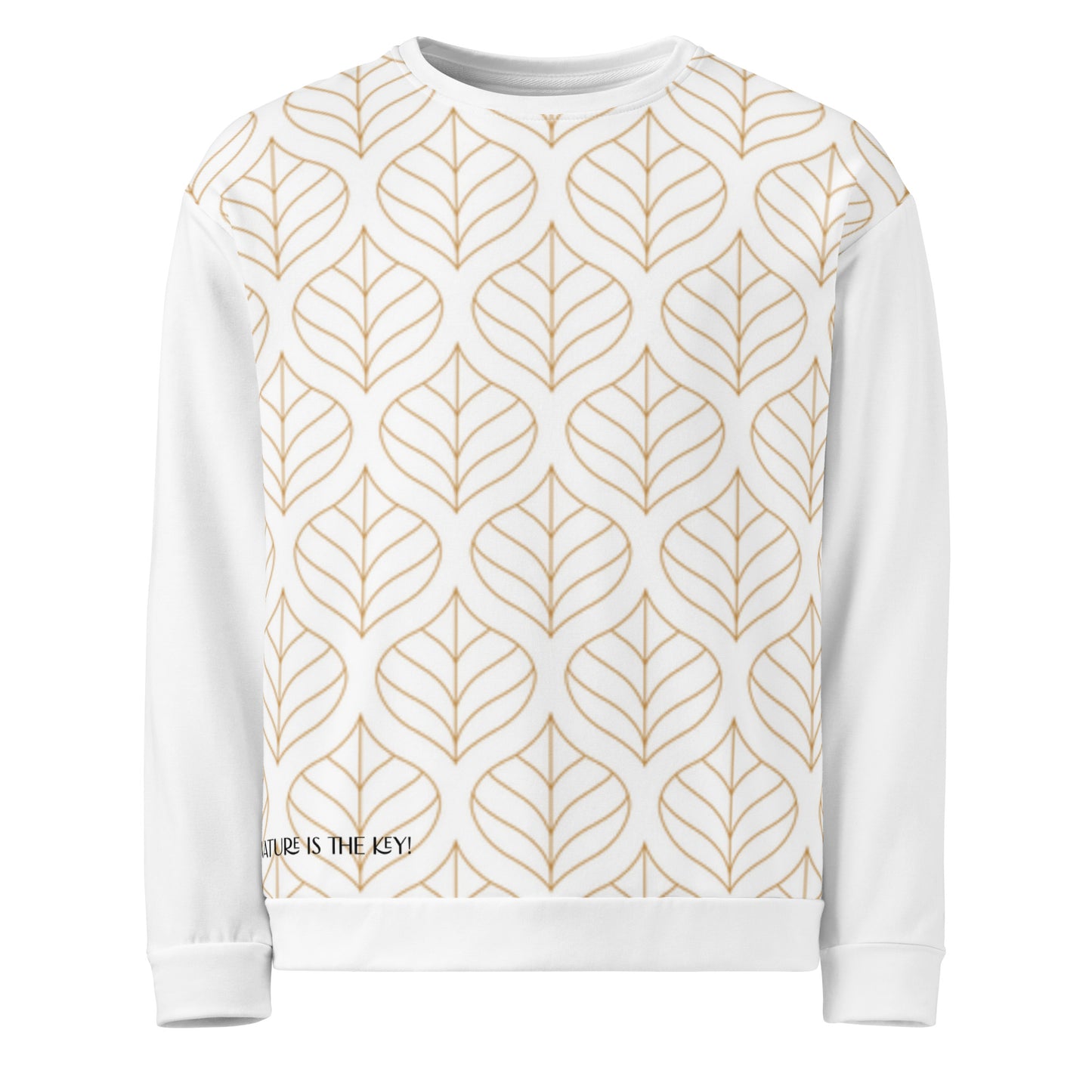 Recycling Pullover weiß gemustert